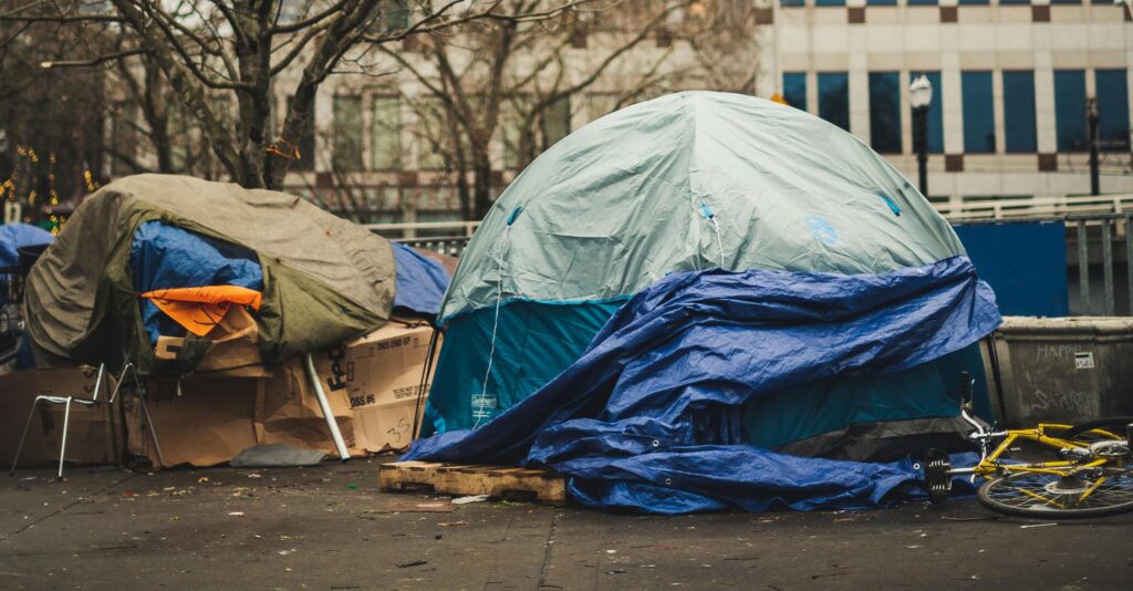 Homeless tents