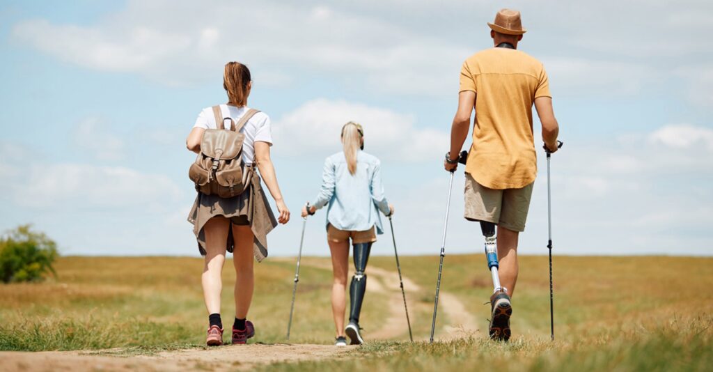 Hikers walking